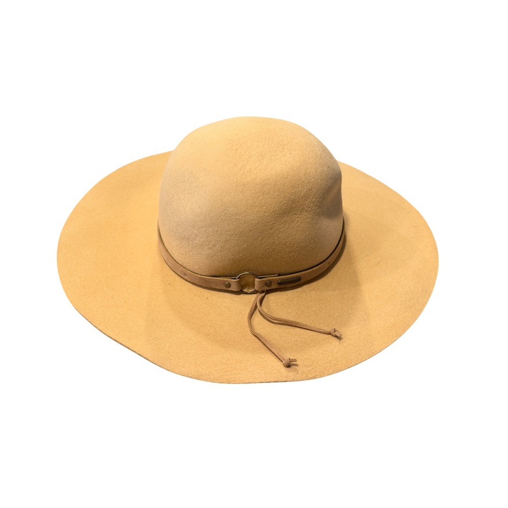 Kooringal Australia Tan 100% Wool Wide Brim Floppy Hat 58cm One Size‎ Fits Most